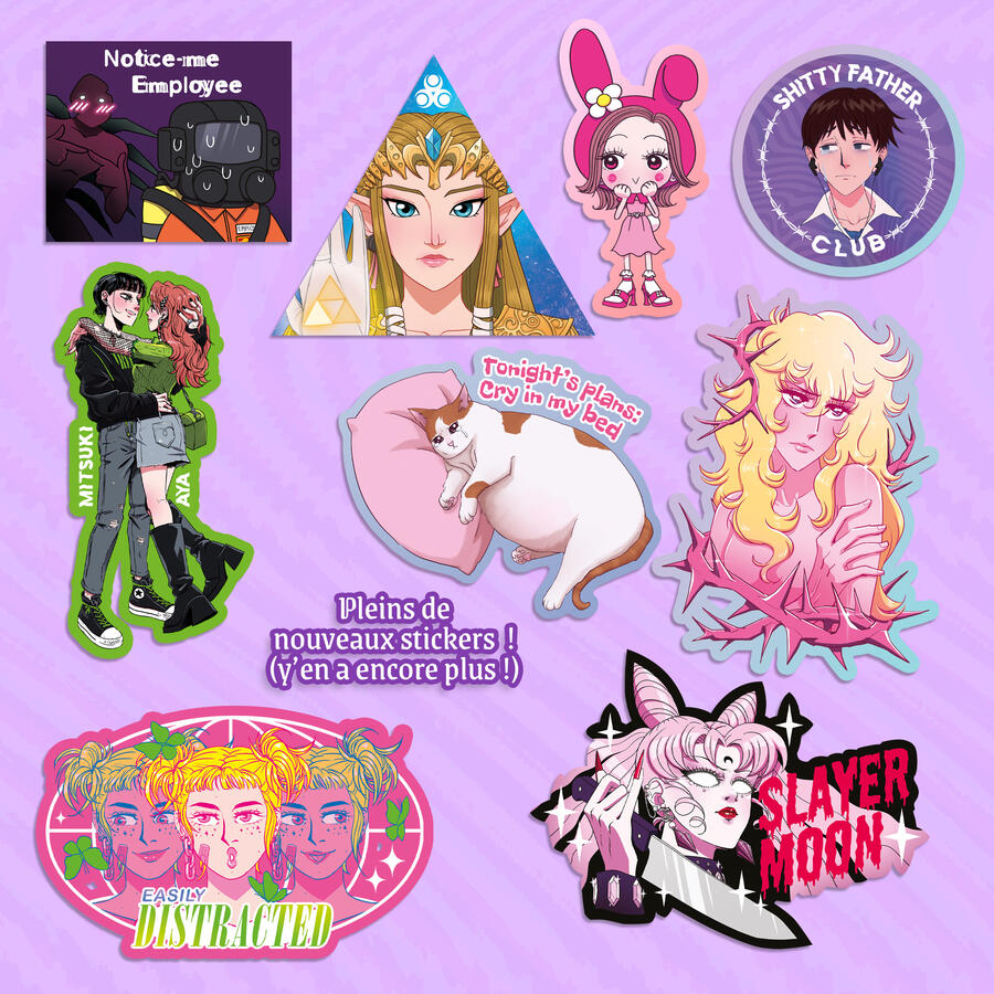 Charms acrylique et stickers